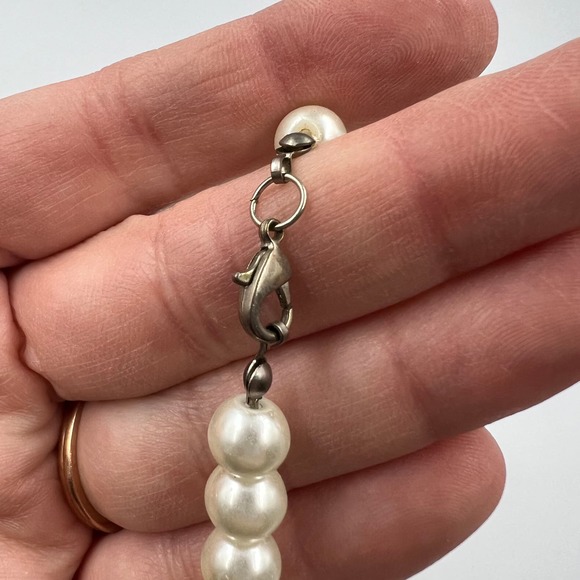 Vintage String Pearls & Beads MidCentury MCM Jewelry Necklace Clasp Closure - Picture 5 of 7